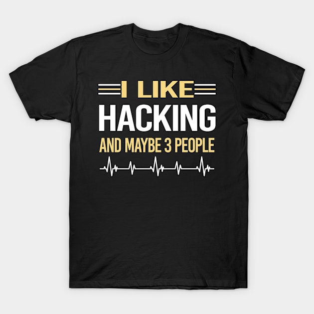 3 People Hacking Hack Hacker T-Shirt by symptomovertake